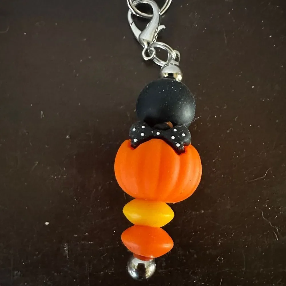 Halloween Pumpkin Interchangeable Cell Phone Charm | Cute Accessory for Case